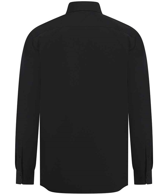 Henbury Long Sleeved Cotton Feel Coolplus Shirt