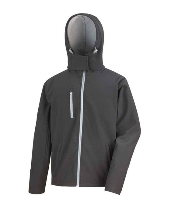 Result Recycled Hooded Three Layer Soft Shell Jacket
