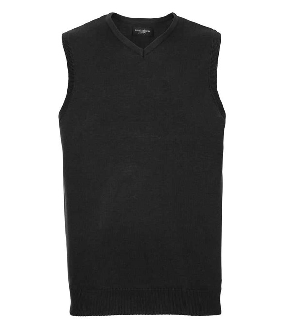 Russell Athletic Collection Sleeveless Cotton Acrylic V Neck Sweater