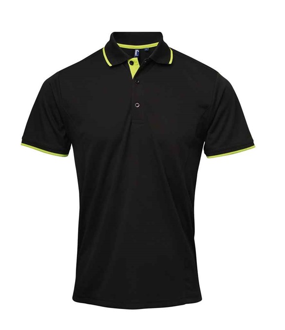 Premier Contrast Coolchecker Piqu? Polo Shirt