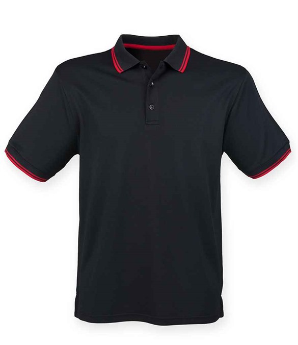 Henbury Coolplus Tipped Polo Shirt