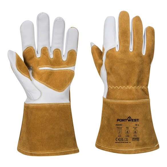 MIG Welders 320 Grain Leather Reinforced Gauntlet