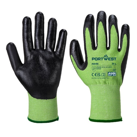 Cut D13 Nitrile Green Glove