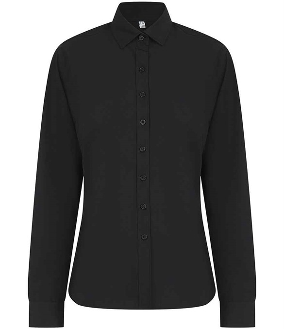 Henbury Ladies Long Sleeved Cotton Feel Coolplus Shirt