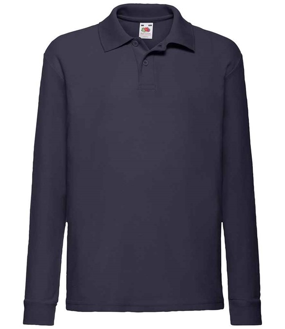 Fruit of the Loom Kids Long Sleeve Poly/Cotton Piqu? Polo Shirt