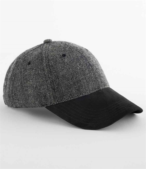 Beechfield Suede Peak Herringbone Cap
