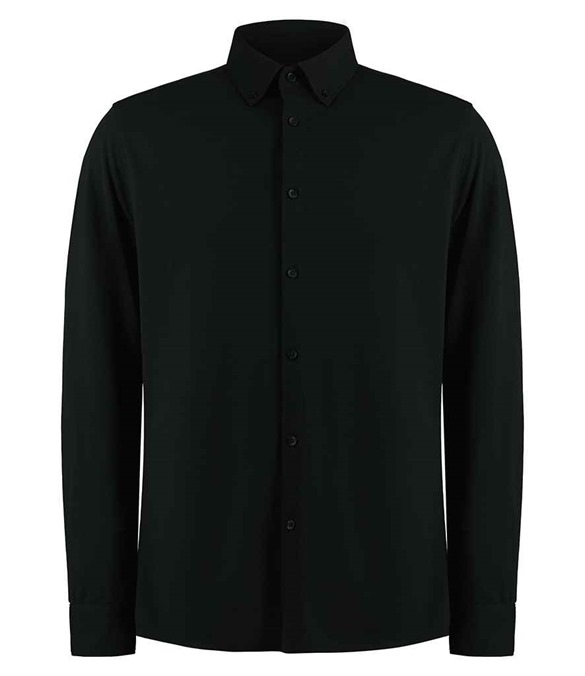 Kustom Kit Long Sleeve Superwash 60?C Piqu? Shirt