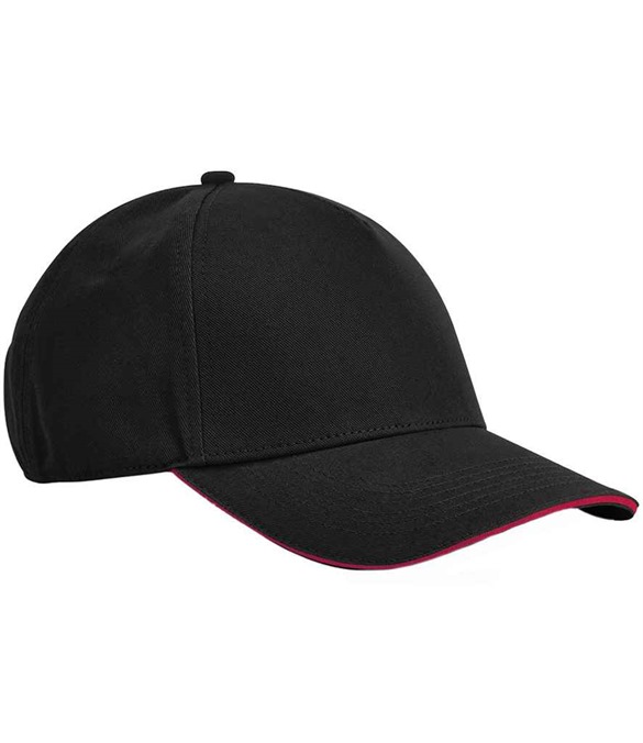 Beechfield EarthAware Classic Organic Cotton 5 Panel Sandwich Peak Cap