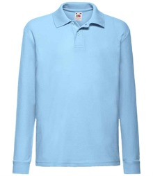 Fruit of the Loom Kids Long Sleeve Poly/Cotton Piqu? Polo Shirt