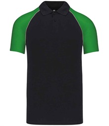 Kariban Baseball Cotton Piqu? Polo Shirt