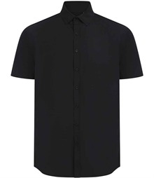 Henbury Short Sleeved Cotton Feel Coolplus Shirt