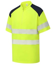 Yoko Mandarin Collar Zip Piqu? Polo Shirt