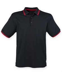 Henbury Coolplus Tipped Polo Shirt