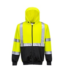 Hi-Vis Contrast Zipped Hoodie