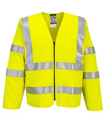 Bizflame Hi-Vis FR Long Sleeve Zip Vest