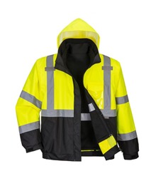Hi-Vis 3-in-1 Contrast Premium Bomber Jacket