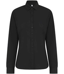 Henbury Ladies Long Sleeved Cotton Feel Coolplus Shirt