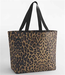BagBase Leopard Print Carryall Tote Bag