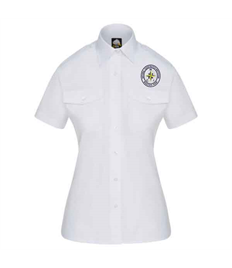 NCI Wooltack Point Women’s Pilot Short Sleeved Blouse With Logo Embroidered on Front Left Chest