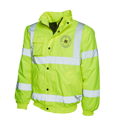 NCl - St Alban's Head - Unisex Hi Vis Yellow Bomber Jacket.