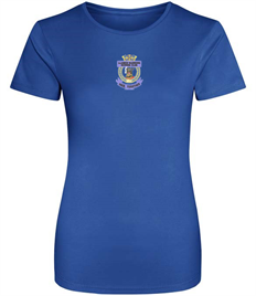 LLanion Warriors Rowing Club Ladies T Shirt With Centre Embroidered Logo