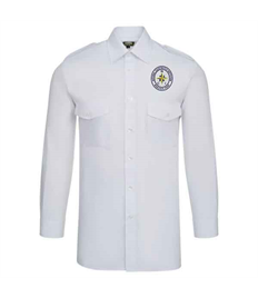 NCI Wooltack Point - Long Sleeve Mens Pilot Shirt Logo Embroidered on Front Left Chest